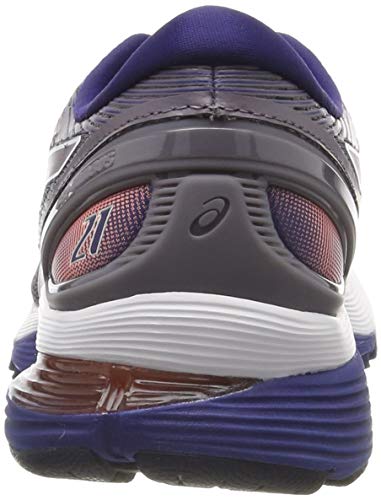 Asics Gel-Nimbus 21, Zapatillas de Running para Mujer, Gris (Lavender Grey/Dive Blue 500), 37.5 EU