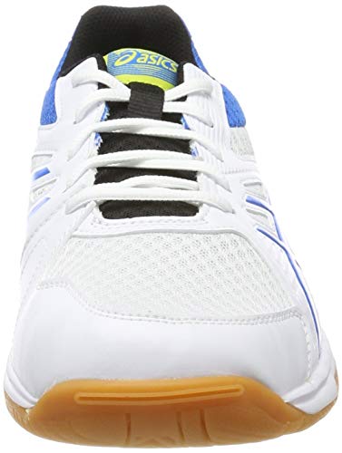 Asics Upcourt 3, Zapatos de Squash para Hombre, Blanco (White/Electric Blue 104), 45 EU