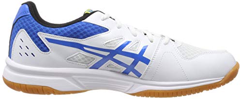 Asics Upcourt 3, Zapatos de Squash para Hombre, Blanco (White/Electric Blue 104), 45 EU