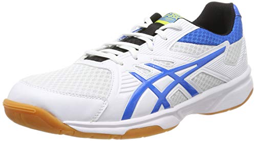 Asics Upcourt 3, Zapatos de Squash para Hombre, Blanco (White/Electric Blue 104), 45 EU