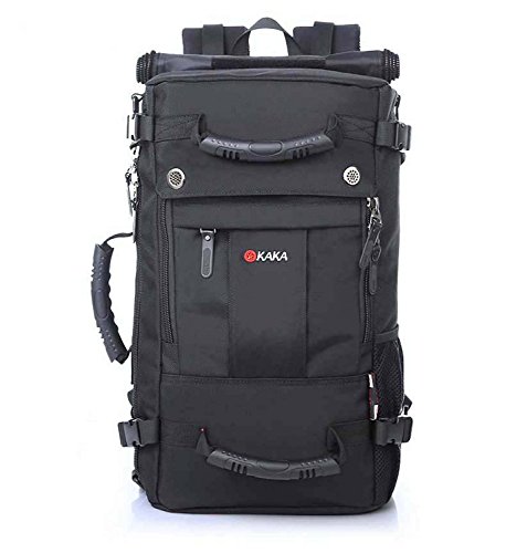 Asies Mochila Deportiva Macutos de Senderismo Viaje 50L, 3 en 1 Mochila, Equipaje de Hombro y de Mano, Morral Impermeable Multibolsillos Resistencia al Rayado con Cerradura Antirrobo