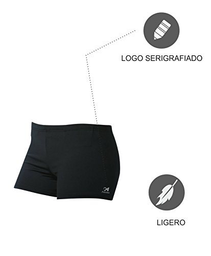 Asioka 113/15 Pantalón Corto Deportivo, Mujer, Negro, L