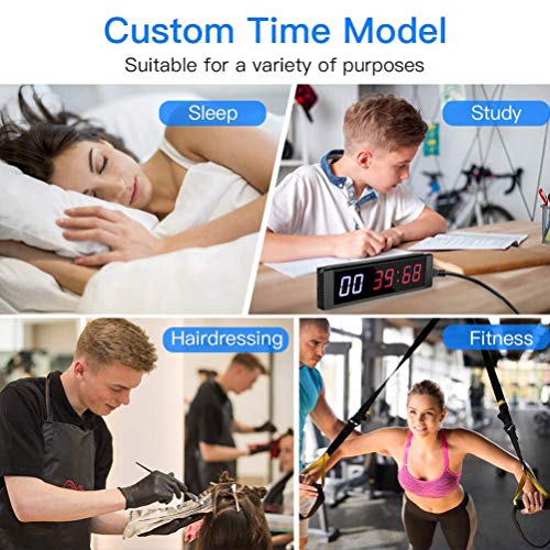 Asolym 1"Gym Timer LED Character Interval Timer Programmable Crossfit Gym Timer Count Count/Up Clock Stopwatch for Crossfit Tabata EMOM MMA