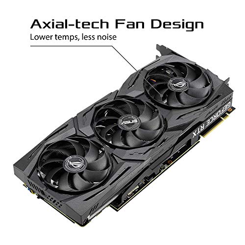 ASUS ROG Strix GeForce RTX 2070 Super OC Edition 8GB GDDR6 - Tarjeta gráfica (Ventiladores Axial-Tech, Dual BIOS, Auto-Extreme, SAP II, MaxContact, GPU Tweak II, Aura Sync, FanConnect II)