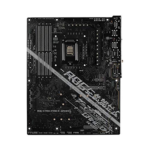 ASUS ROG Strix Z490-E Gaming - Placa Base Gaming ATX Intel de 10a Gen LGA 1200 con VRM de 16 Fases, WiFi 6, LAN 2.5 Gigabit, Dual M.2 con disipación, USB 3.2 Gen 2, SATA e iluminación RGB Aura Sync