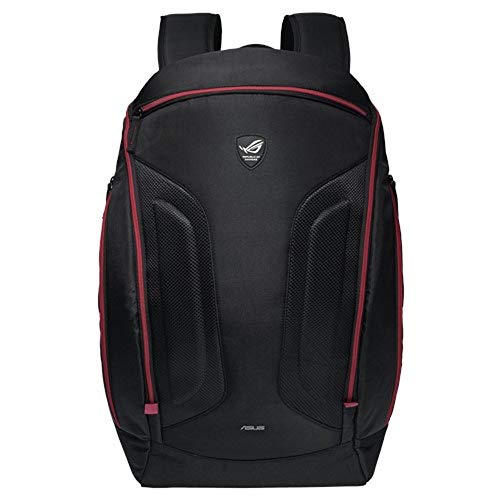 Asus Shuttle 2 - Mochila para portátil, 43,2 cm (17 pulgadas) negra con franjas rojas