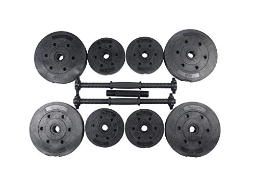 Athlyt - Juego de pesas de 25 kg, negro