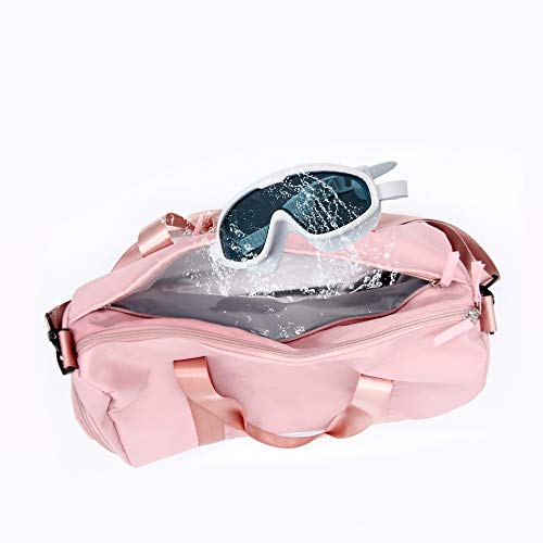 ATIVAFIT Nylon Impermeable Bolsas de Gimnasio 46 * 23 * 22 cm Plegable de Viaje Durante la Noche Duffels Ligero Deportivo Deportes Camping Hombro Bolso para Hombres y Mujeres