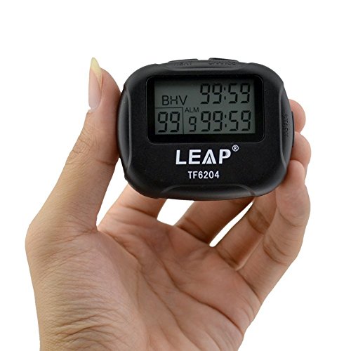 ATOPHK Intervalo Cronómetro Reloj LCD Digital Pantalla Grande Alarma Contador de Tiempo Cuenta Atrás Vibración, Entrenamiento Deportivo Crossfit Running Levantamiento de Pesas Negro