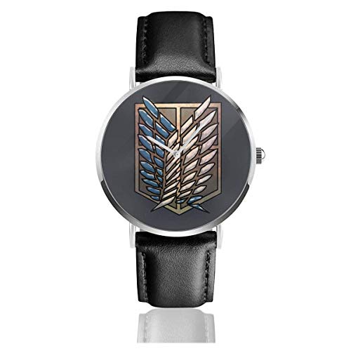 Attack On Titan Classic Watches Muñequera Correa de Cuero UV Reloj Ultrafino