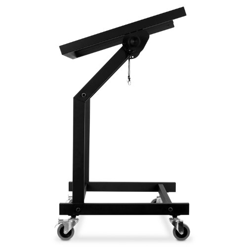 auna Soporte Rack (48 cm, 21 U, Cuatro Ruedas de Goma Suave con Giro de 360°, inclinable Entre +45° y -135°, portátil, 9,5 kg, 50 kg de Capacidad de Carga máxima)