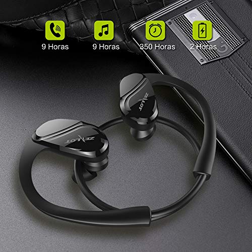 Auriculares Inalámbricos Bluetooth 5.0, ZEALOT H6 Auriculares Bluetooth Deportivos con Reducción de Ruido de Micrófono,Estéreo In-Ear Impermeable Auriculares para iPhone, Android y PC