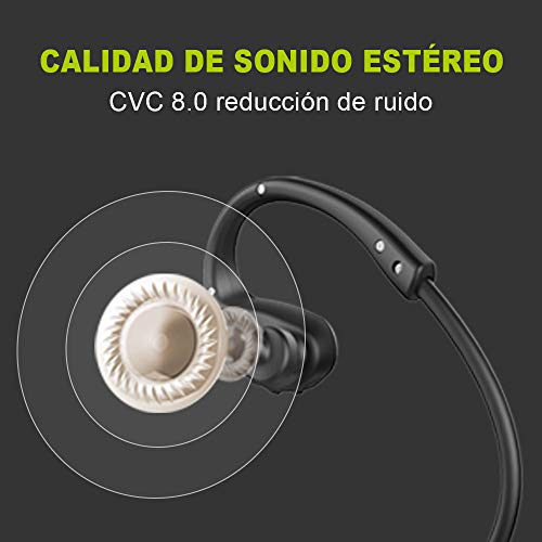 Auriculares Inalámbricos Bluetooth 5.0, ZEALOT H6 Auriculares Bluetooth Deportivos con Reducción de Ruido de Micrófono,Estéreo In-Ear Impermeable Auriculares para iPhone, Android y PC