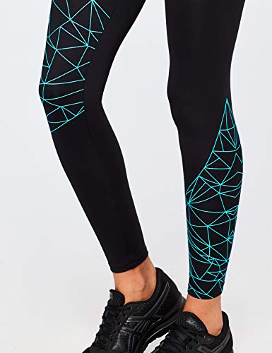 AURIQUE Leggings de Deporte Mujer, Negro (Black), X-Small