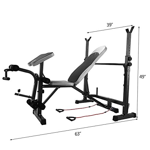 Autovictoria Bancos de Peso Banco de Entrenamiento Banco de Pesas Multifuncional para Músculo con Capacidad de 300kg / 400kg Equipo Ideal para Ejercicios de Interior (Desmontable)