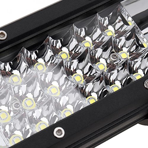 AUXTINGS 22 inch 324W Triple fila 7D LED luz de trabajo Barra Spot Flood Combo Beam DC 12V-24V 6000k vehículos todoterreno 4x4 Atvs Utvs