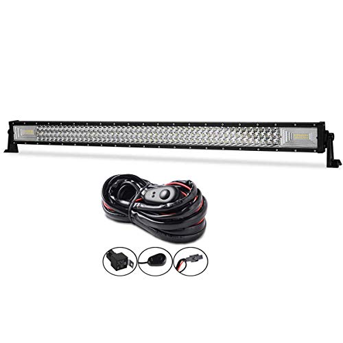 AUXTINGS 42 pulgada 540W LED barra de luz 7D foco de inundación de haz combo impermeable doble fila LED luces de buceo de trabajo para todoterreno