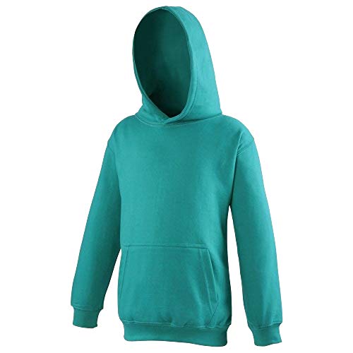 Awdis - Sudadera con capucha para niños/niñas Unisex - Ropa para deporte/colegio/entrenamiento/activiades extraescolares (7-8 años/Bosque)