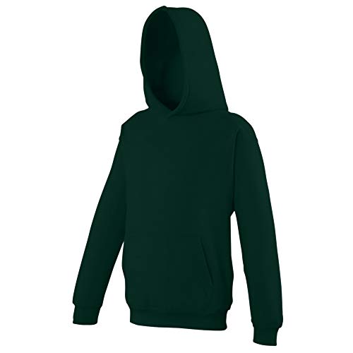 Awdis - Sudadera con capucha para niños/niñas Unisex - Ropa para deporte/colegio/entrenamiento/activiades extraescolares (7-8 años/Bosque)