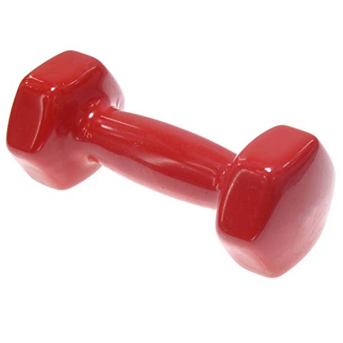 AYA Set de 2 Mancuernas con Revestimiento de Vinilo | Ejercicio Fitness | Entrenamiento en Casa | Gimnasio | Pesos de 0.5 a 5 Kg (0.5KG, Rojo)