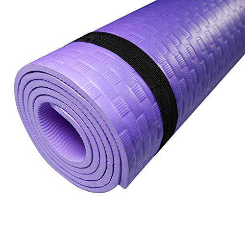 Azorex Esterilla Yoga Espeso Antideslizante Alfombrilla de Yoga Espesor 8/10 mm Esterilla Pilates Esterilla Deporte (Morado, Espesor 8mm Ancho 61cm)