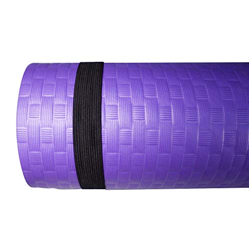 Azorex Esterilla Yoga Espeso Antideslizante Alfombrilla de Yoga Espesor 8/10 mm Esterilla Pilates Esterilla Deporte (Morado, Espesor 8mm Ancho 61cm)