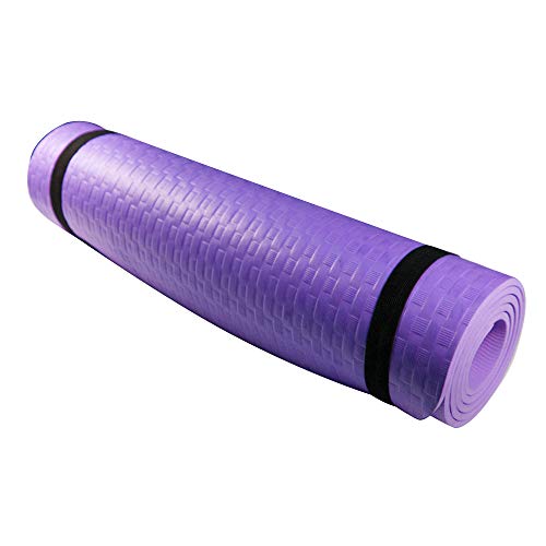 Azorex Esterilla Yoga Espeso Antideslizante Alfombrilla de Yoga Espesor 8/10 mm Esterilla Pilates Esterilla Deporte (Morado, Espesor 8mm Ancho 61cm)