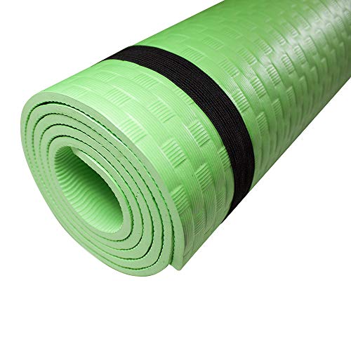 Azorex Esterilla Yoga Espeso Antideslizante Alfombrilla de Yoga Espesor 8/10 mm Esterilla Pilates Esterilla Deporte (Verde, Espesor 8mm Ancho 61cm)