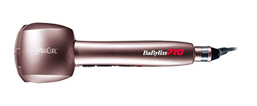 BaByliss Pro Miracurl Rose Gold - Rizador de pelo profesional 100% automático, 190°C-210°C-230°C, 3 tiempos de marcado para hacer ondas y rizos, selector de la dirección para hacer diferentes peinados