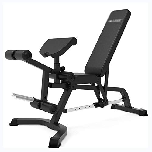 Baibao Banco de Gimnasio, aparatos de Ejercicios Simples, Mancuernas Banco, Silla de la Aptitud Comercial, Banco de Peso, Jaula de Sentadillas, pórtico supina, (Color : Black, Size : 160 * 95 * 78cm)