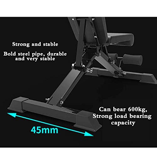 Baibao Inicio de banca con Mancuernas aparatos de Ejercicios Abdominales Ayuda multifunción Banco supino Junta de Fitness Silla Plegable Prensa Gimnasio Fitness Equipment (Size : 125x45x48cm)