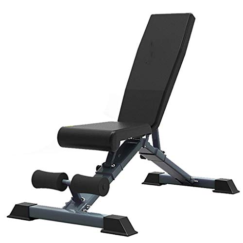 Baibao Inicio de banca con Mancuernas aparatos de Ejercicios Abdominales Ayuda multifunción Banco supino Junta de Fitness Silla Plegable Prensa Gimnasio Fitness Equipment (Size : 125x45x48cm)