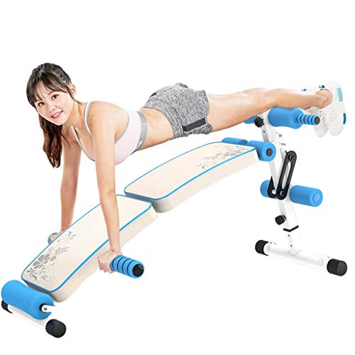 Baibao Junta supina Inicio Multi-función del músculo Abdominal de formación Flexiones Deportes Ayudas Hombres y Mujeres Abdominales Abdomen de la máquina de Carga máxima de 400 Kg Pequeño Azul Fresco