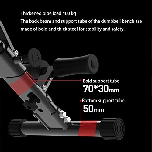 Baibao Presidente de la Aptitud Plegable de múltiples Funciones Prensa de Banco de Abdominales Inicio 400kg Abdomen Aptitud de la máquina de Carga máxima Negro