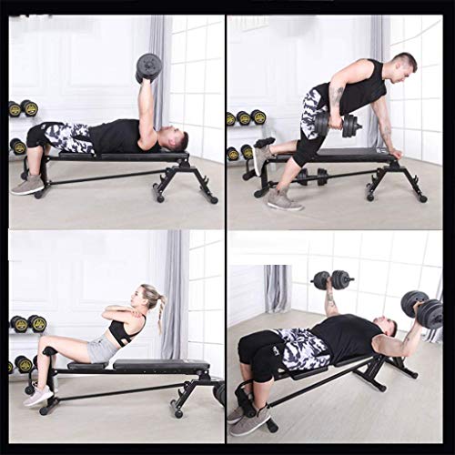 Baibao Sit-up Junta Ajustable casero Plegable de múltiples Funciones del músculo Abdominal Entrenar Auxiliar Junta Inicio Dumbbell Bench Negro