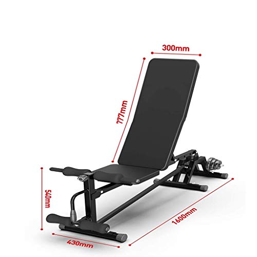 Baibao Sit-up Junta Ajustable casero Plegable de múltiples Funciones del músculo Abdominal Entrenar Auxiliar Junta Inicio Dumbbell Bench Negro