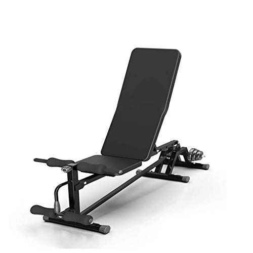 Baibao Sit-up Junta Ajustable casero Plegable de múltiples Funciones del músculo Abdominal Entrenar Auxiliar Junta Inicio Dumbbell Bench Negro