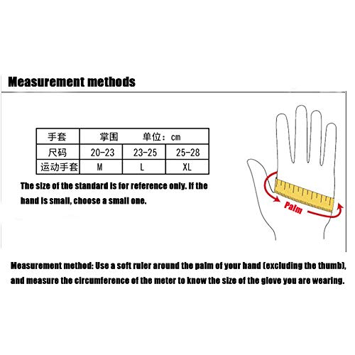 BAIJ Guantes de Escalada, Guantes de Entrenamiento, Guantes de Ejercicio, Resistentes al Desgaste, Transpirables y Antideslizantes, para canotaje, Mancuernas, Entrenamiento Cruzado,Black,M