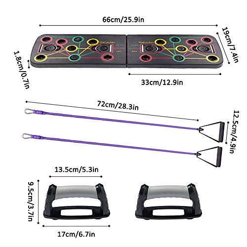 BAISIQI Push Up Board Tablero de Empuje 12 en 1 Press Up Desmontable Portátil Gimnasia de Soporte de Construcción Corporal Muscular del Cuerpo Deporte Rack Board