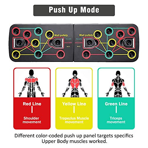 BAISIQI Push Up Board Tablero de Empuje 12 en 1 Press Up Desmontable Portátil Gimnasia de Soporte de Construcción Corporal Muscular del Cuerpo Deporte Rack Board