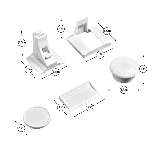 BALFER® Cerraduras Invisible Magnéticas de Seguridad para Niños, Cierres de seguridad Para Cajones Armarios,Bloqueo,Sin Perforaciones (10 cerraduras + 2 llaves)