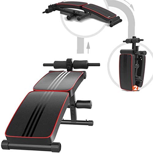 Banco de asiento plegable de declive casero, gimnasio Soporte de levantamiento de banco de pesas ajustable para press de banca, abdominales, levantamiento de piernas, rizos con mancuernas, acondicion