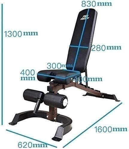 Banco de ejercicio de entrenamiento de Dumbell ajustable, Bench ajustable 90 ° plana peso, Comercial gimnasio for el entrenamiento de fuerza - inclinado, declinado, Bancos plana entrenamiento de eleva