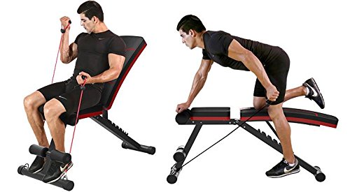 Banco de musculación plegable, de la marca SZ5CGJMY, sistema para entrenar los abdominales, banco reclinable para gimnasio