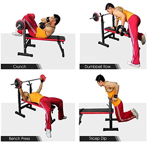 Banco Pesas Press banca Ajustable Multifuncional con Banco Abdominales Bancos Musculacion Entrenamiento Maquina Gimnasio