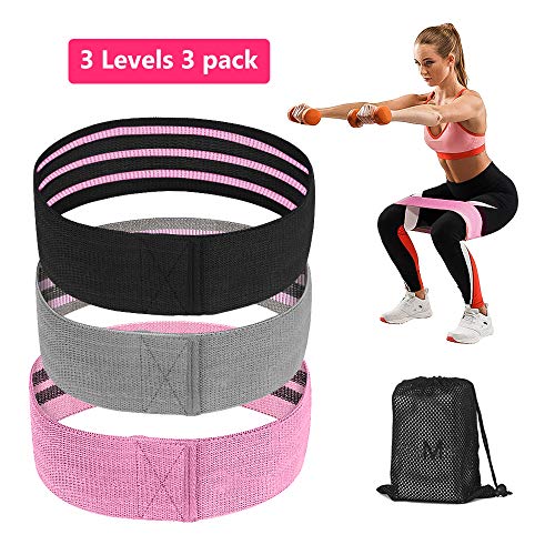 Bandas de resistencia, Bandas de bucle de ejercicio antideslizantes para caderas y glúteos, Bandas de botín de resistencia para glúteos, piernas, Bandas fuertes y duraderas para Pilates, Yoga(3 set)