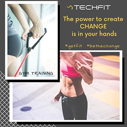 Bandas de Resistencia Techfit – Equipo de Entrenamiento con Gomas Elasticas Fitness – Bandas de Ejercicio Premium para Entrenar Todos los Músculos