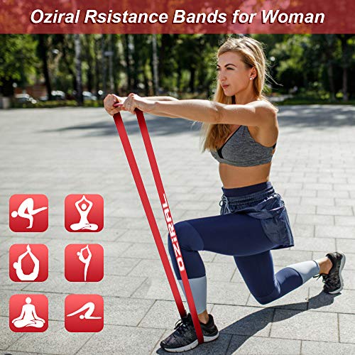 Bandas de Resistencia,Bandas Asistidos Elástica de Ejercicios para Mujeres y Hombres,Cuerda Duradera de Látex Natural Premium para Entrenamiento de Fuerza,Crossfit,Yoga y Pilates (Rojo (10-35 lbs))