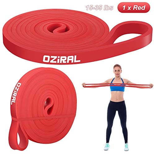 Bandas de Resistencia,Bandas Asistidos Elástica de Ejercicios para Mujeres y Hombres,Cuerda Duradera de Látex Natural Premium para Entrenamiento de Fuerza,Crossfit,Yoga y Pilates (Rojo (10-35 lbs))