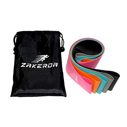 Bandas Ejercicio - Bandas de Resistencia - 5 Cintas Elastica Set Comprar Precio Elasticas para Hacer Ejercicio - Loop Resistance Bands para Fitness Crossfit Pilates Fuerza Fisioterapia Movilidad